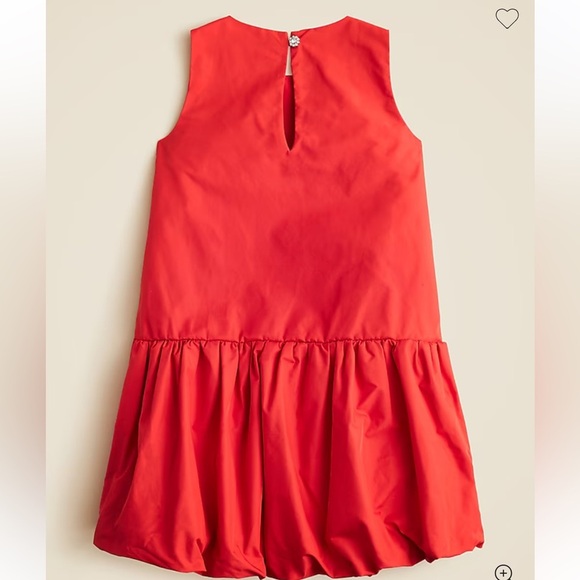 NWT! J.Crew Crewcuts Girls' drop-waist bubble dress in taffeta. Size 14 $98 - Picture 2 of 6